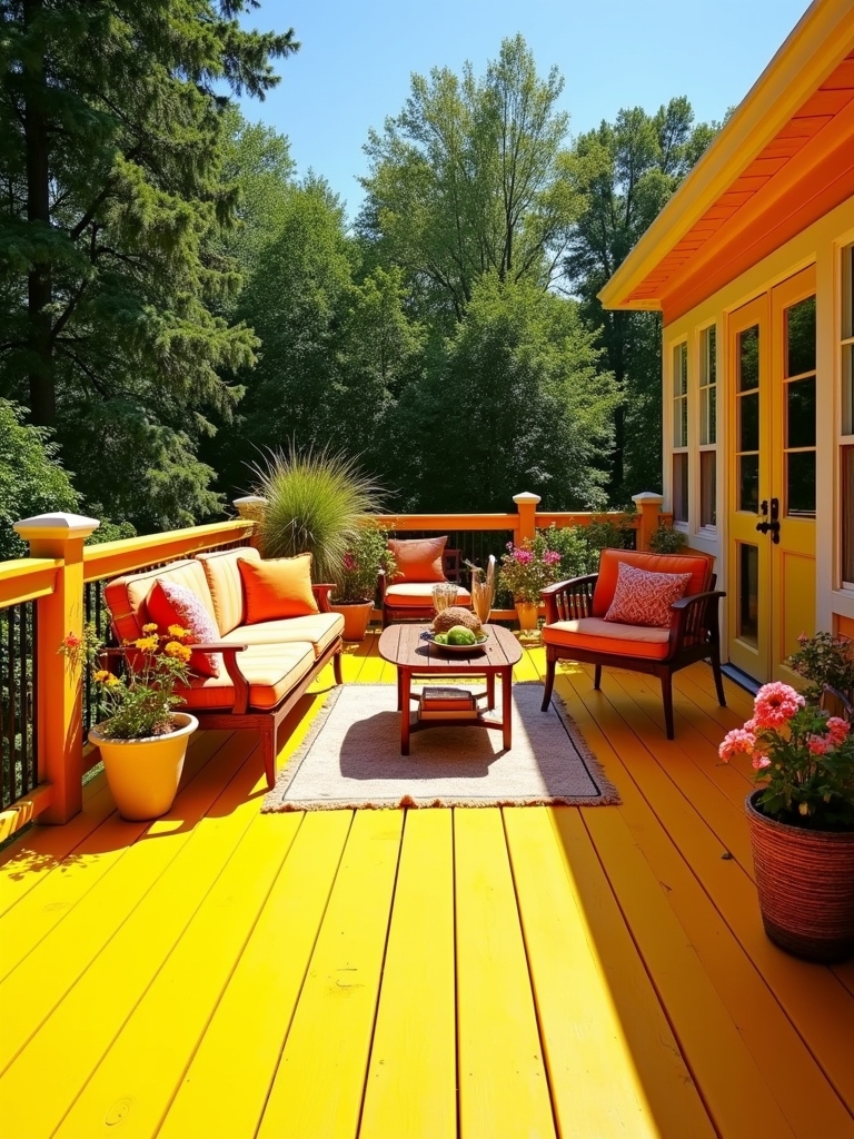 cheerful sunny backyard decor