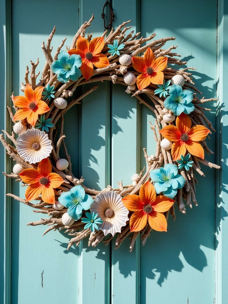 coastal driftwood summer wreath