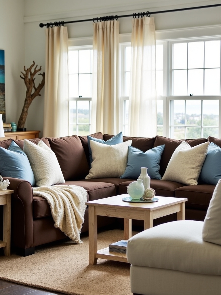 coastal living room accents