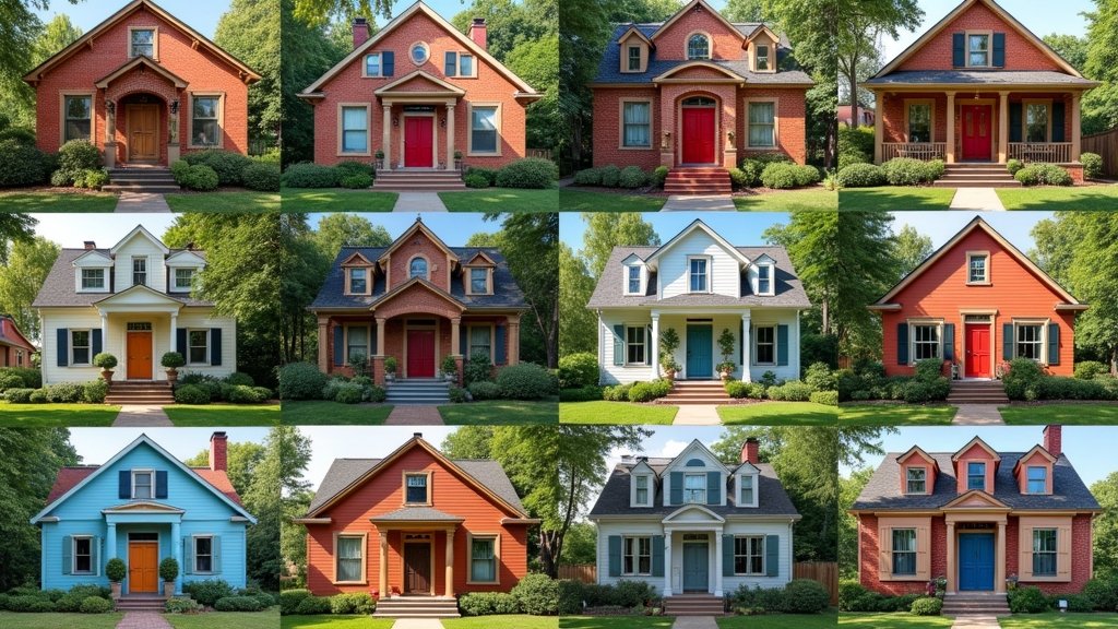 colorful red brick exteriors