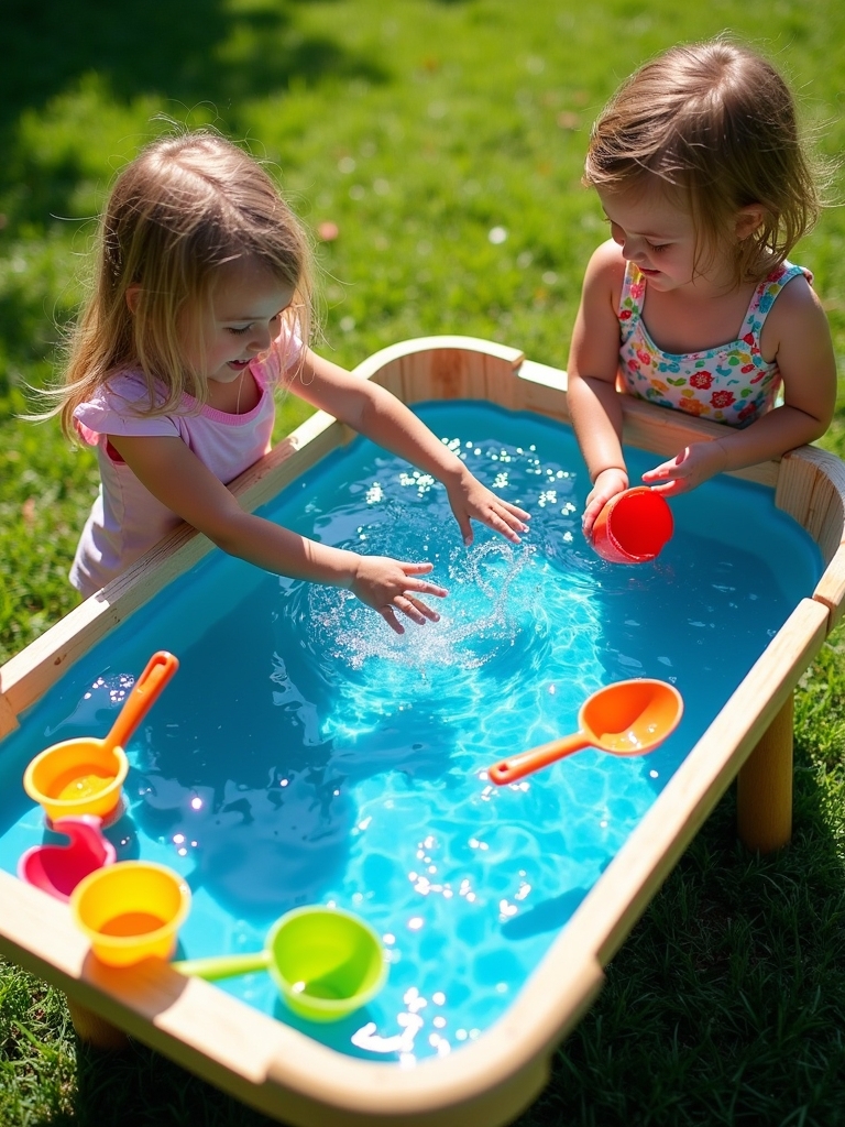 colorful sensory water play