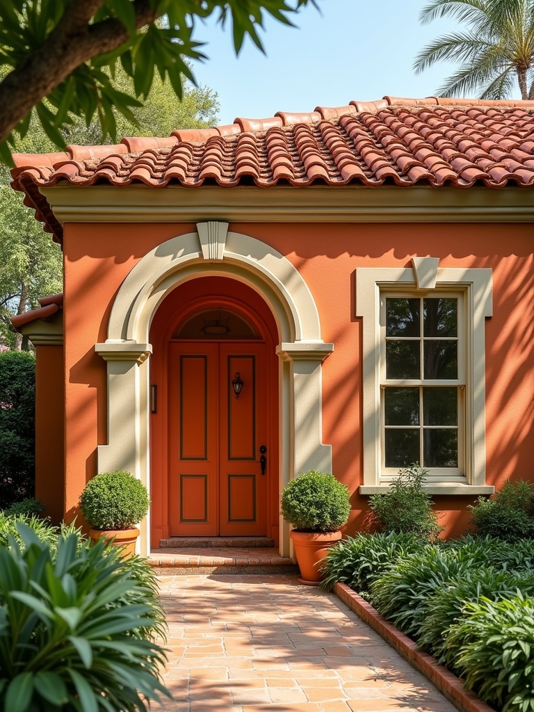 coral and sandy beige harmony