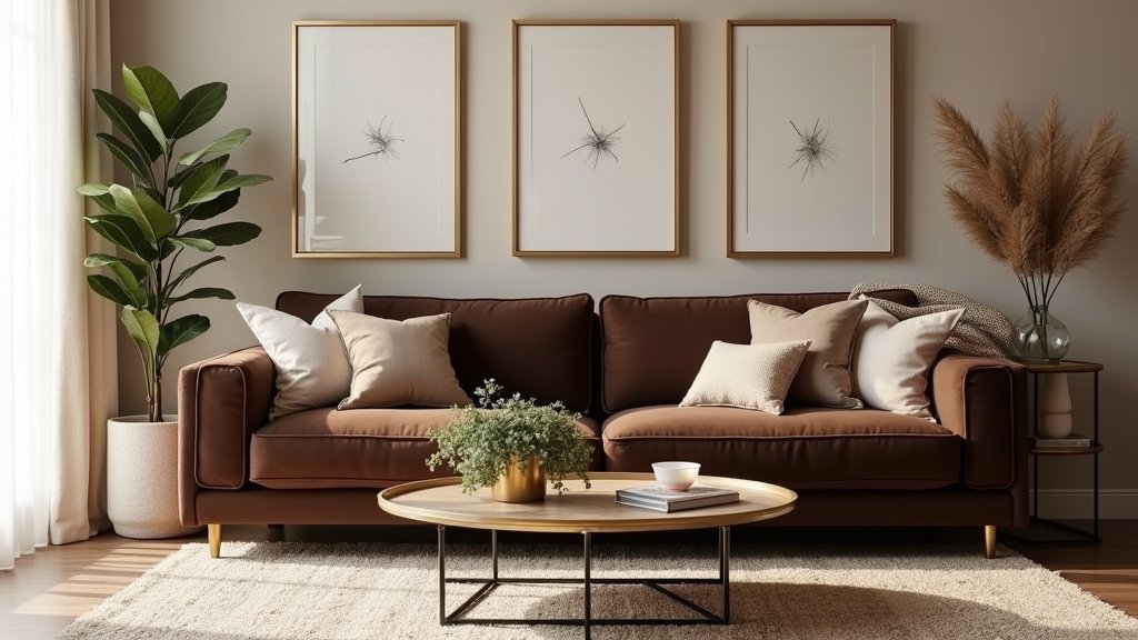 cozy chocolate brown couches