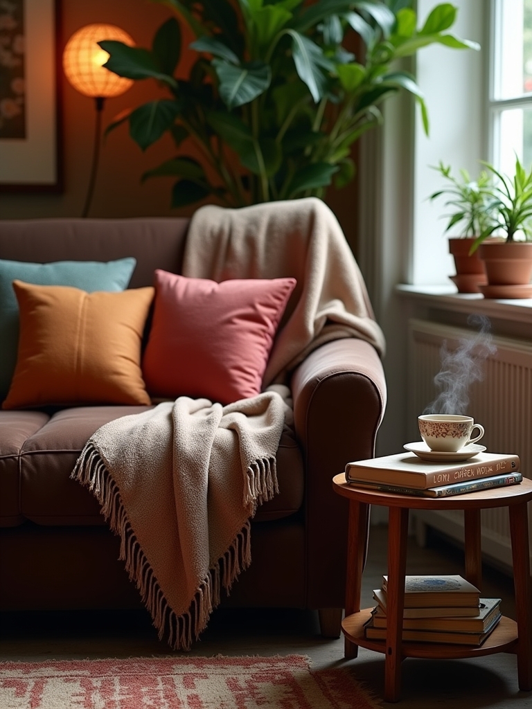 cozy nook with soft lighting