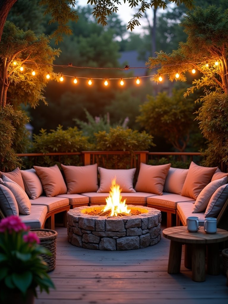 cozy outdoor fire pit