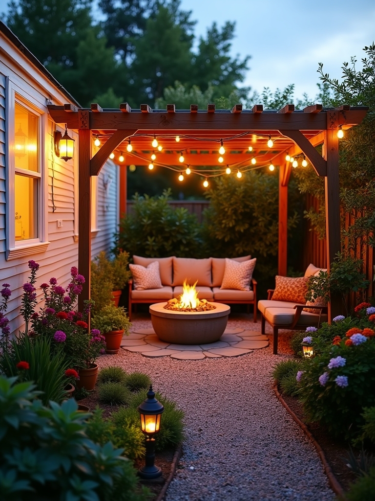 cozy outdoor lighting ambiance