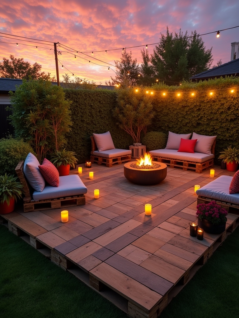 cozy pallet deck retreat