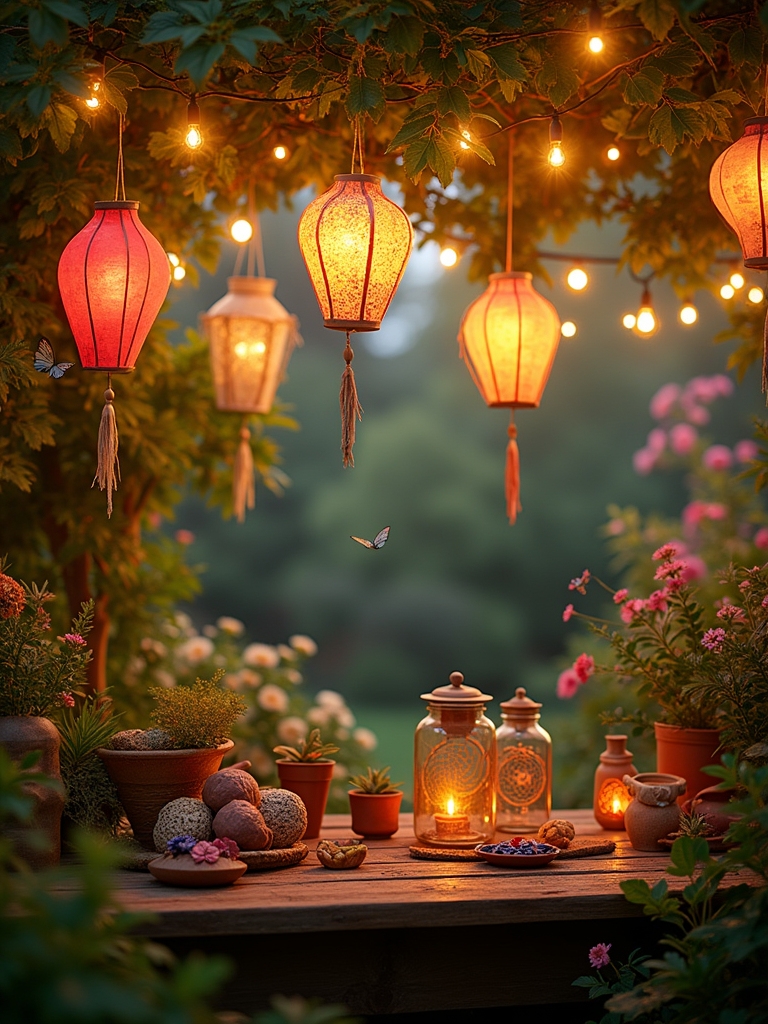 cozy string light ambiance