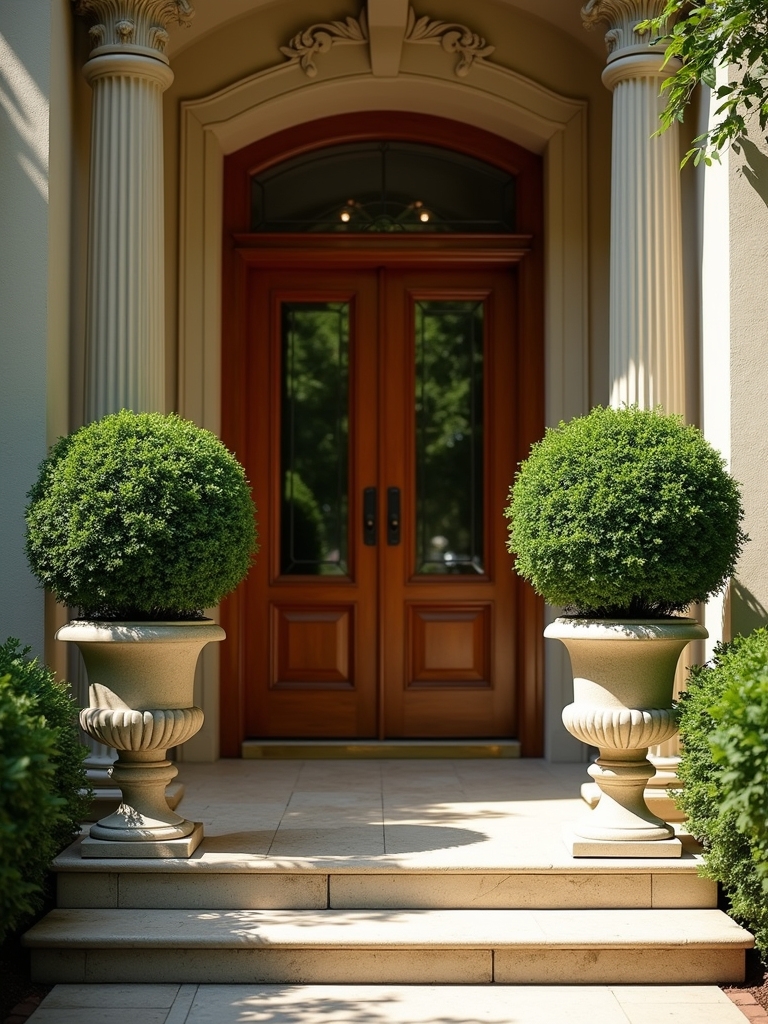 elegant boxwood topiaries maintenance