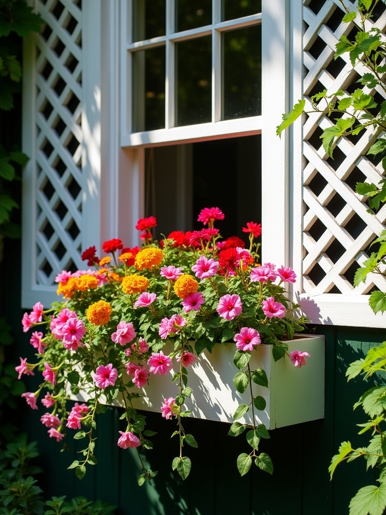 elegant lattice window box