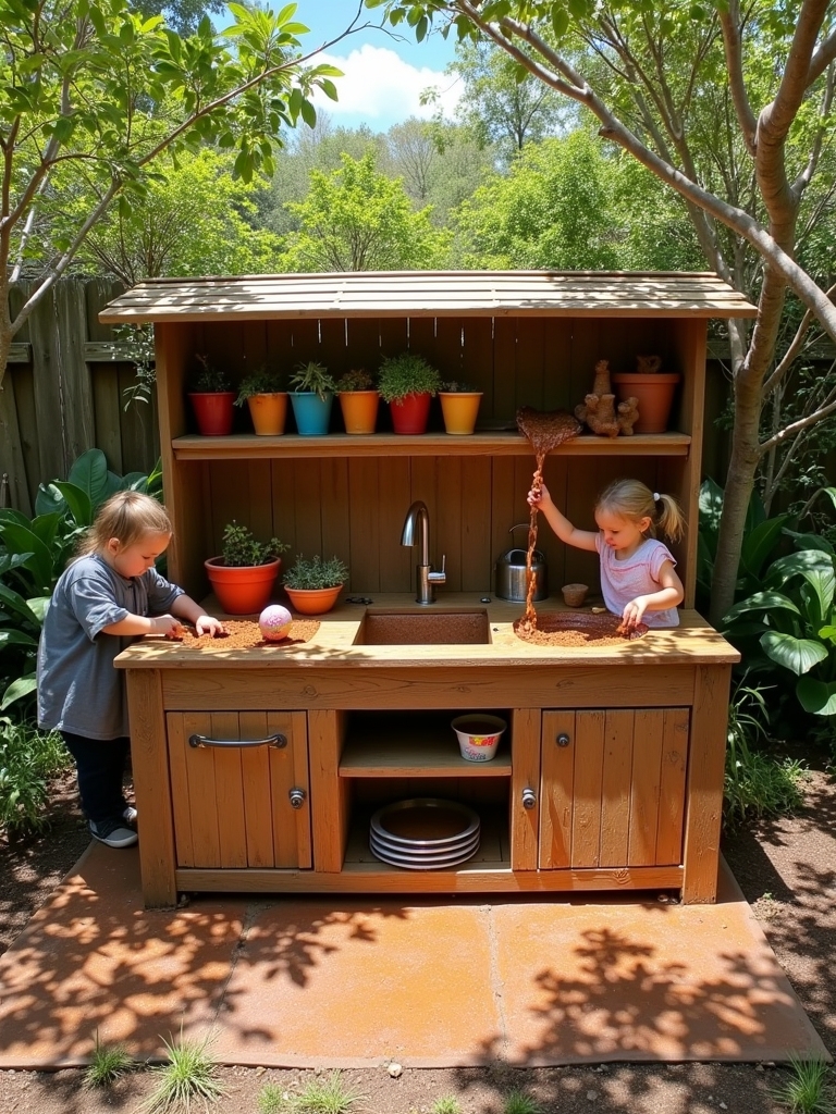 elevated creative play kitchen