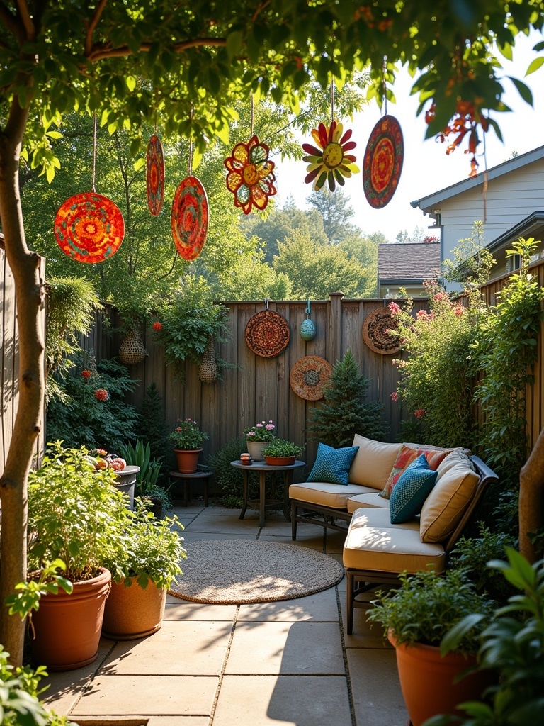 enhance backyard with art