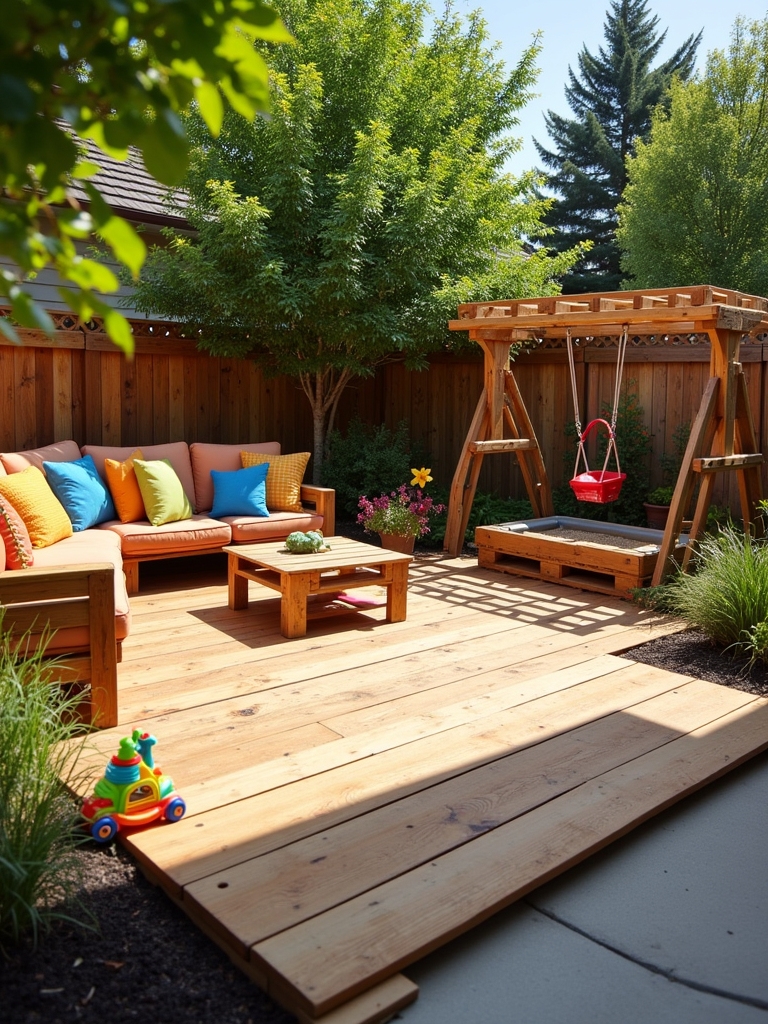 family friendly pallet play area