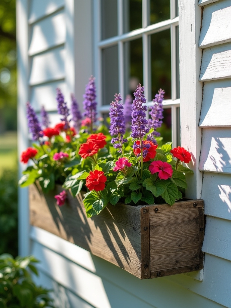 farmhouse window box charm