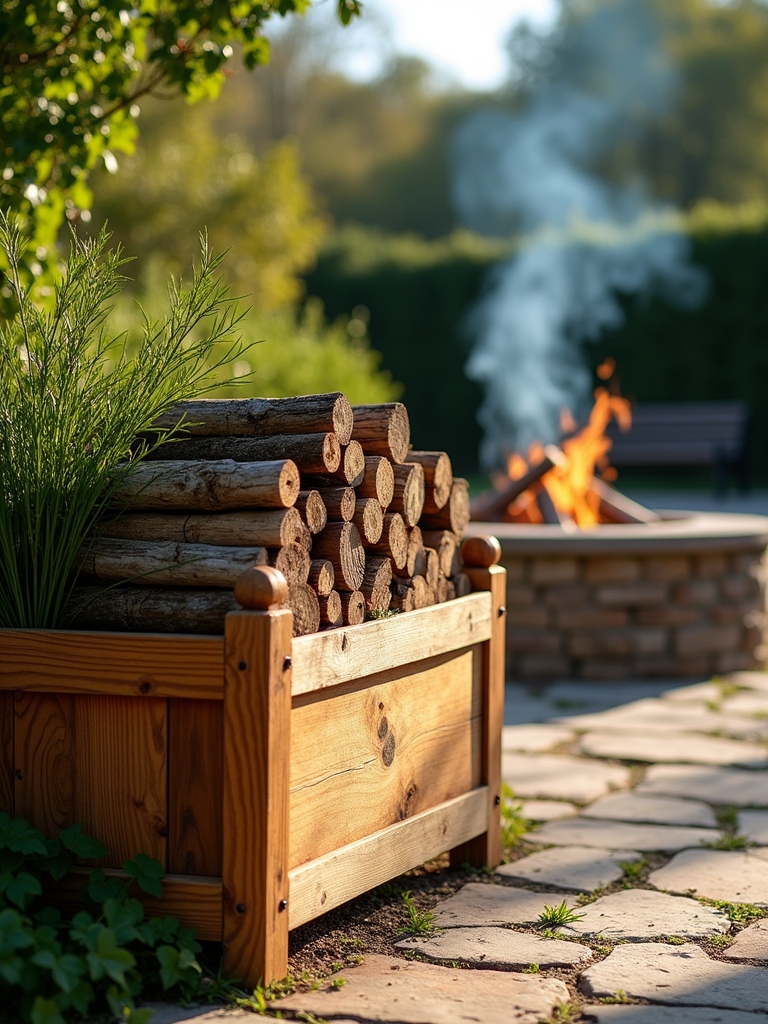 functional outdoor firewood storage