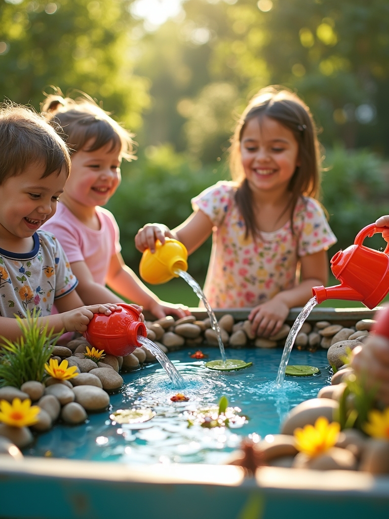 garden themed water play
