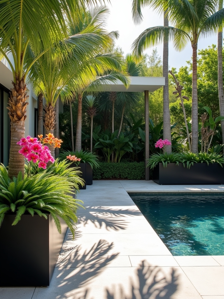 geometric planters enhance aesthetics