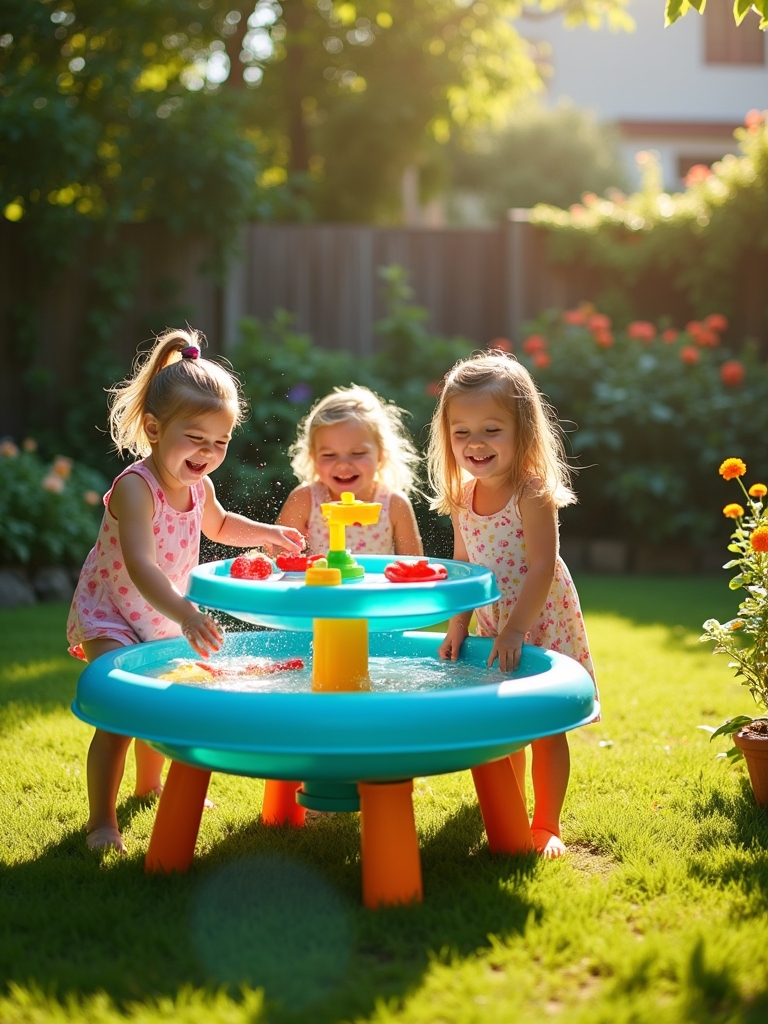 interactive tiered water play
