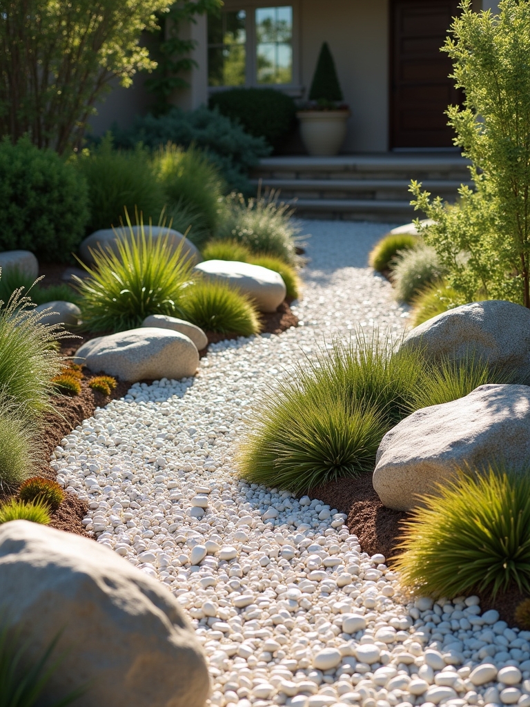 inviting low maintenance rock garden