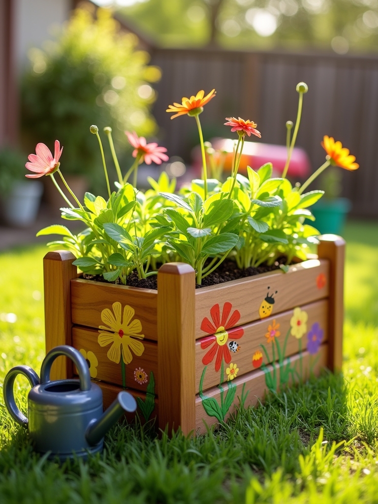 kids colorful garden planter