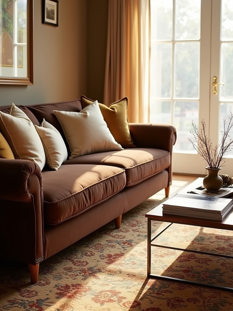 layered rugs enhance ambiance