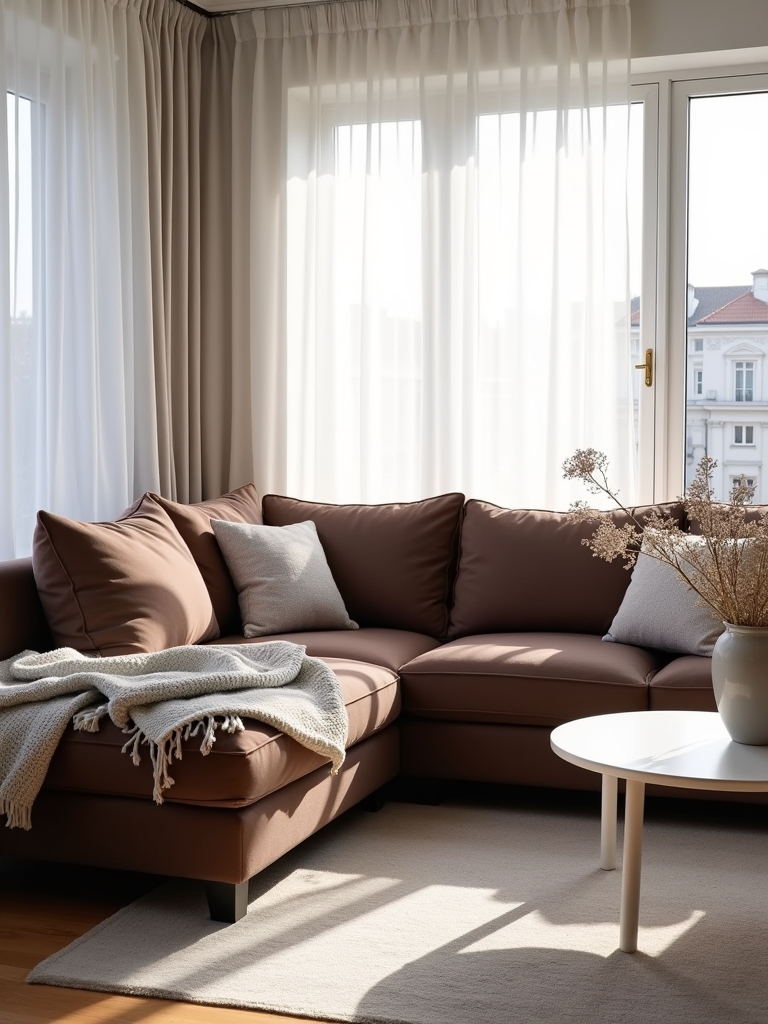light gray textile accents