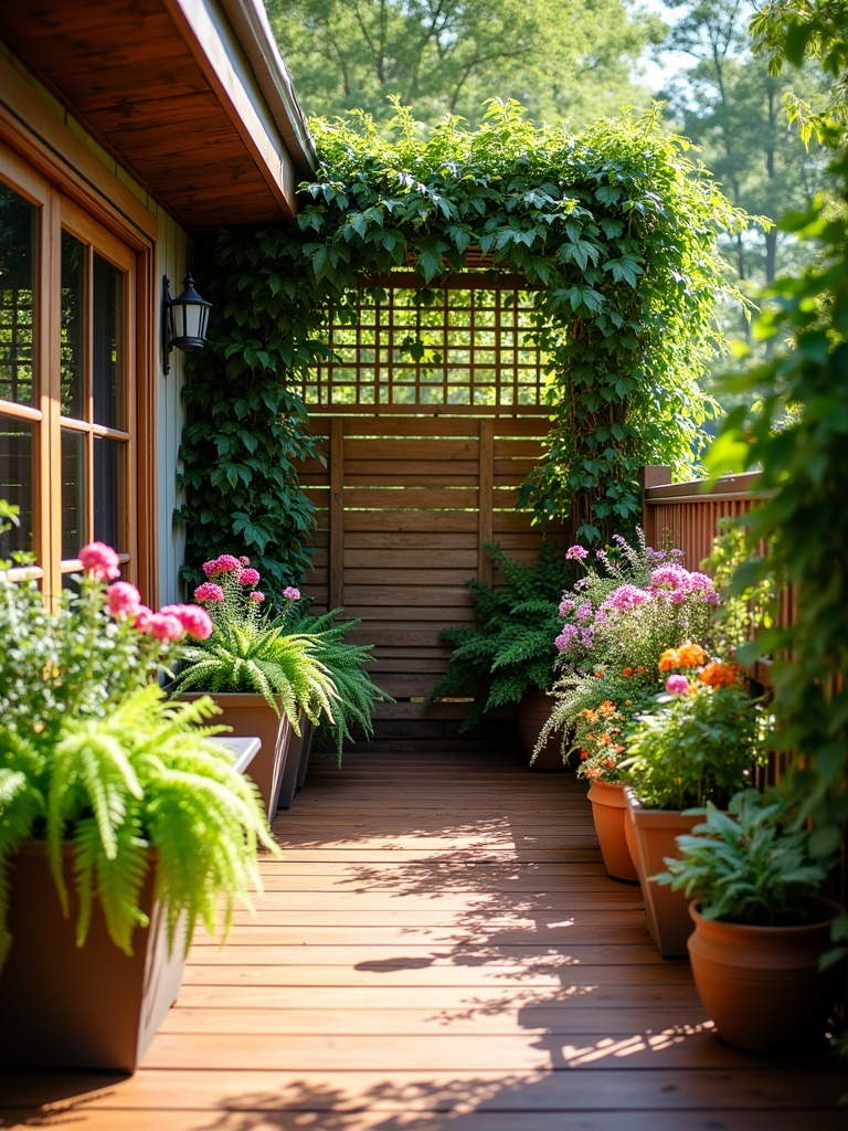 lush container garden layers