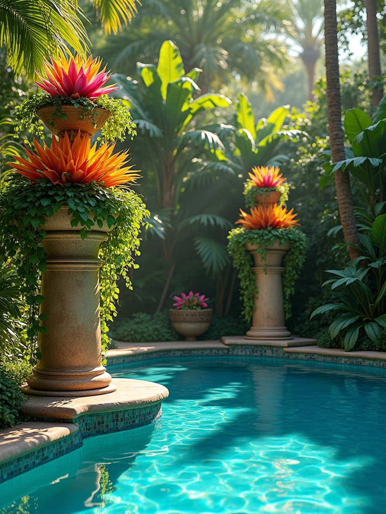 maximize poolside plant display