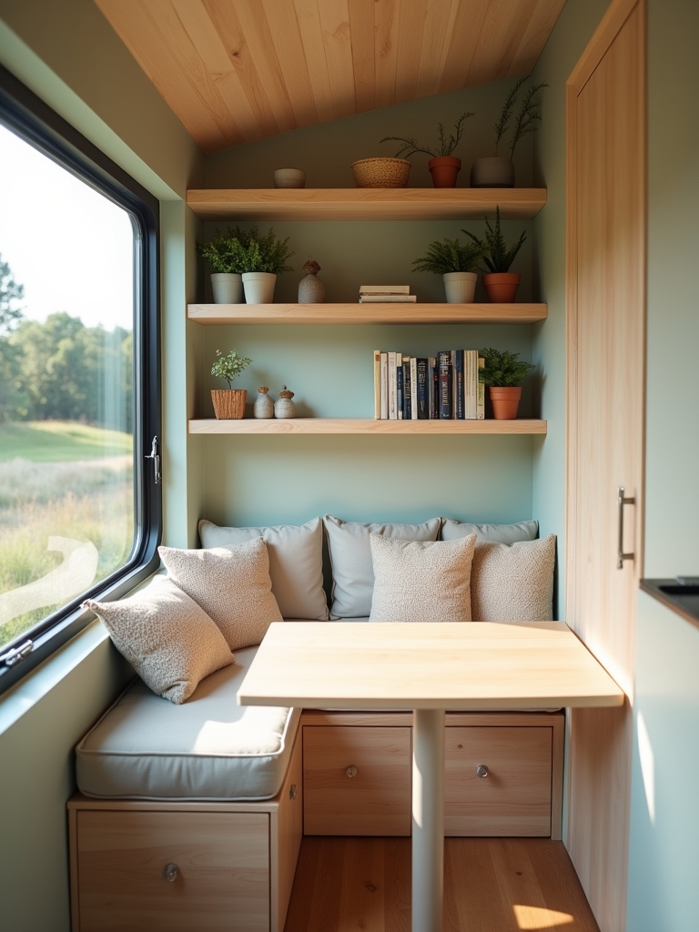 maximize storage with corner shelves
