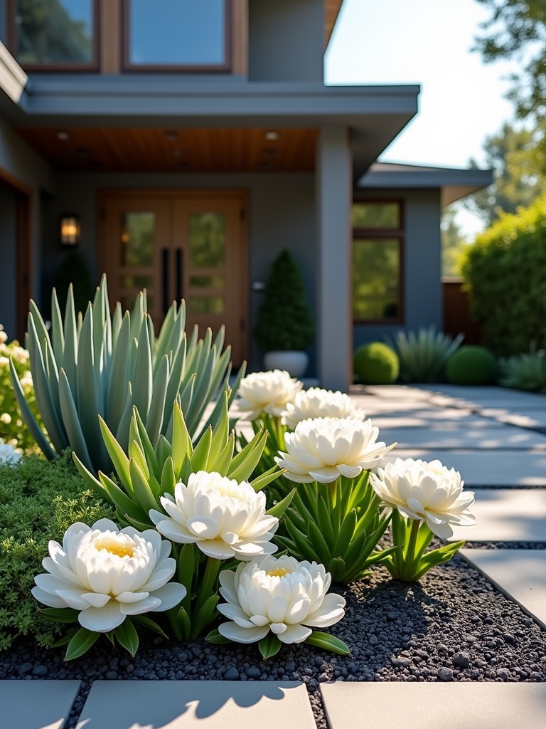 modern minimalist flower bed