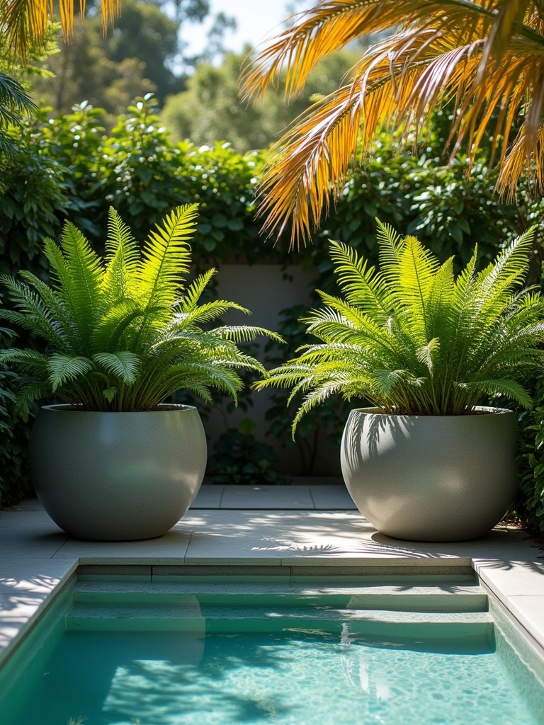 modern sleek concrete planters