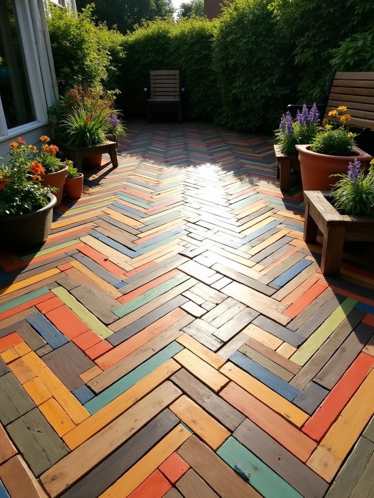 mosaic tile artistic deck