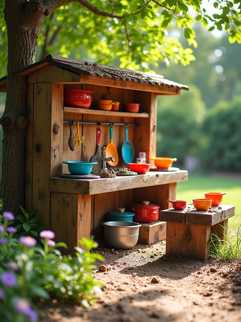 mud kitchen cooking fun