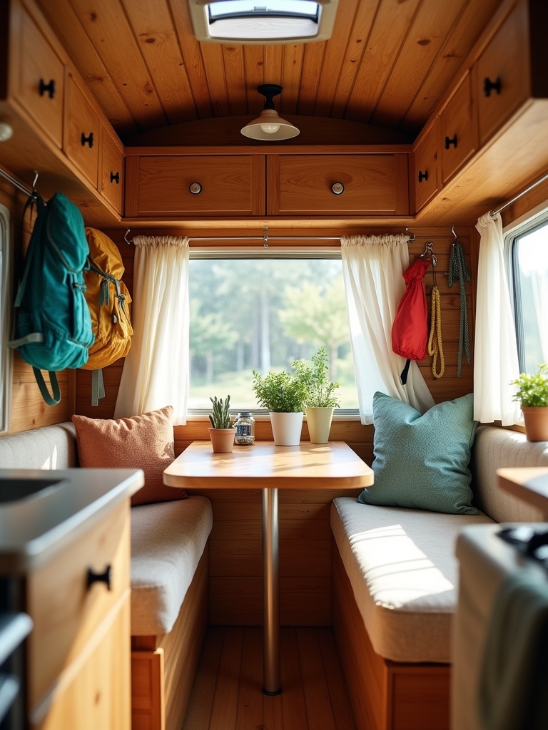organize camper with hooks