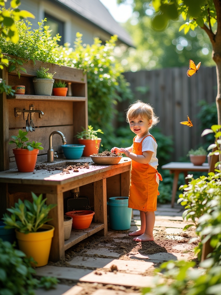 outdoor diy mud kitchen