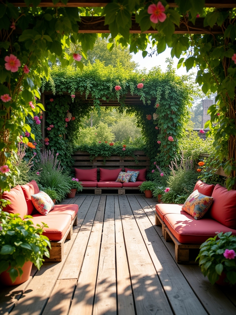 pallet deck garden oasis
