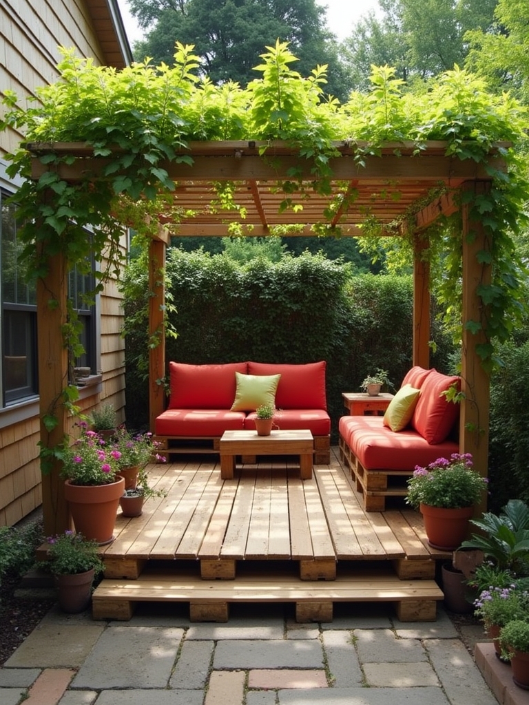 pallet deck pergola shade