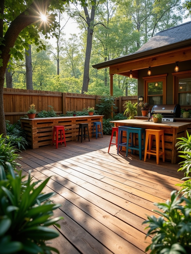 pallet deck with bar