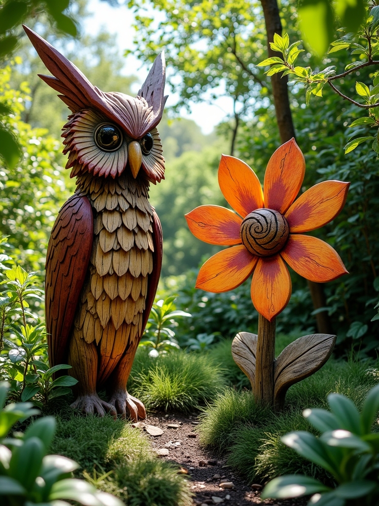 reclaimed wood artistic sculptures