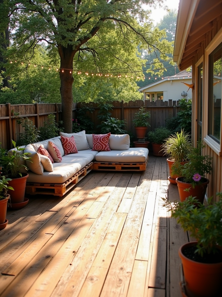 recycled pallet deck construction