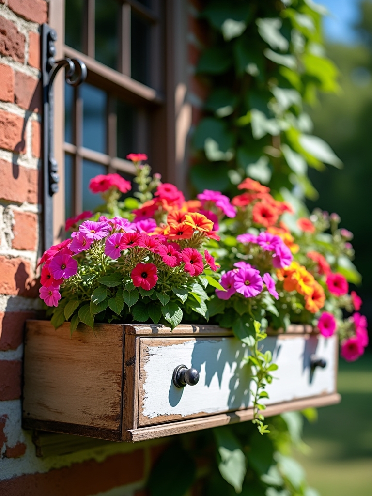 repurposed drawer planter project
