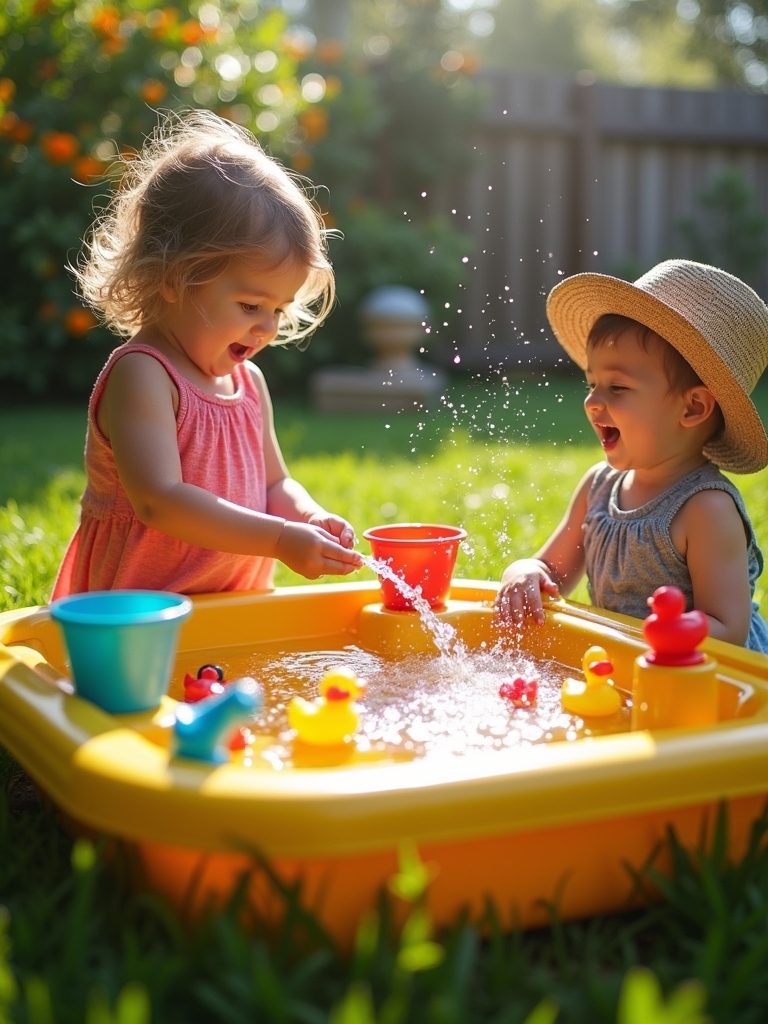 repurposed sink water play