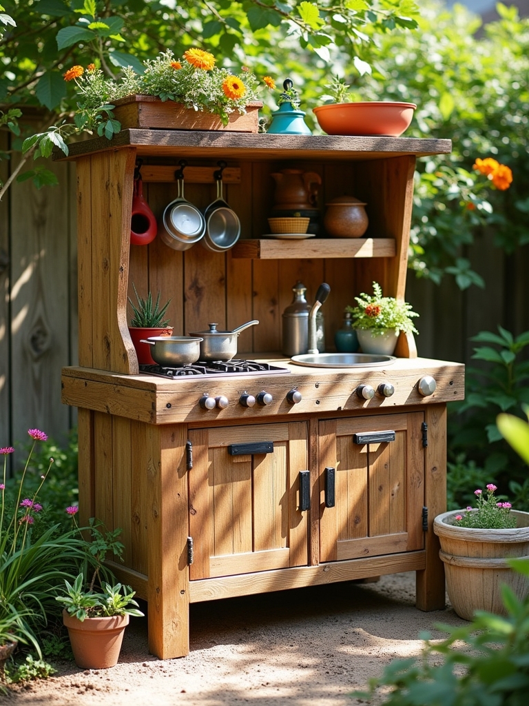 rustic reclaimed wood playhouse