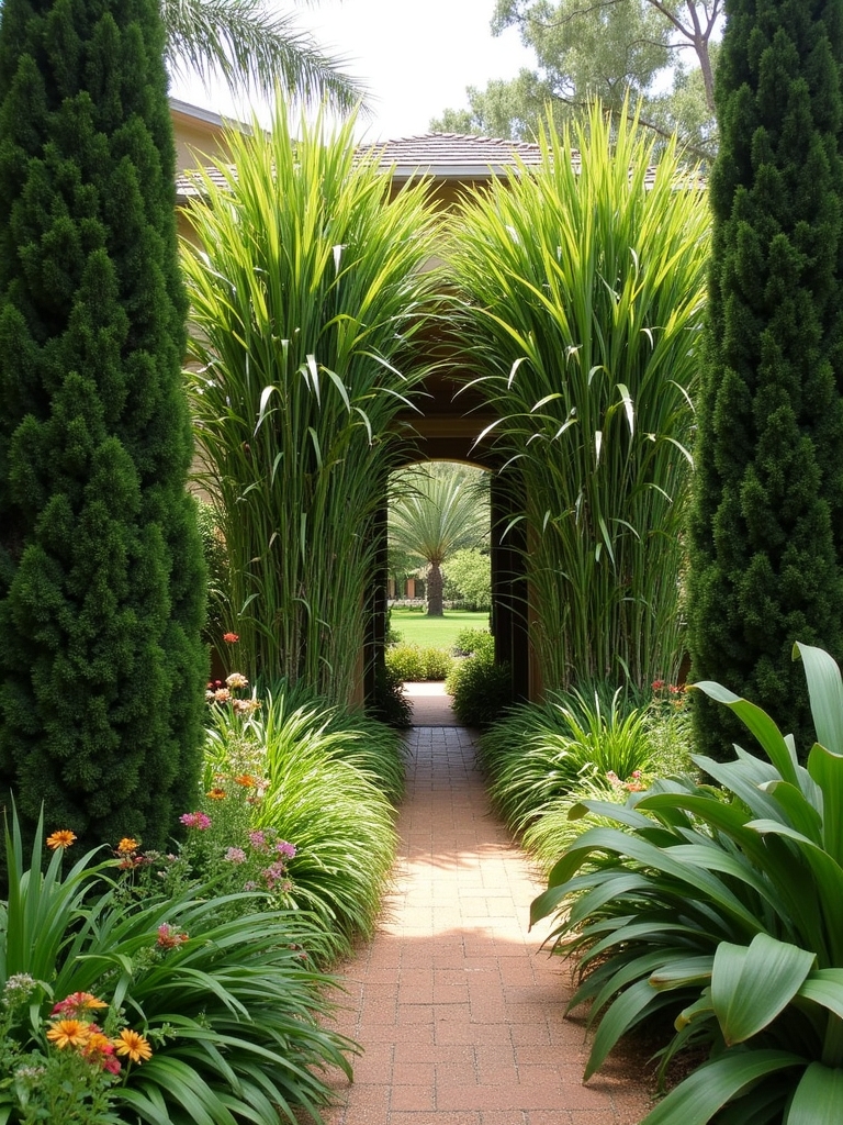 secluded entryway with greenery