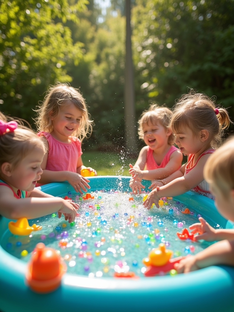 sensory play with water beads