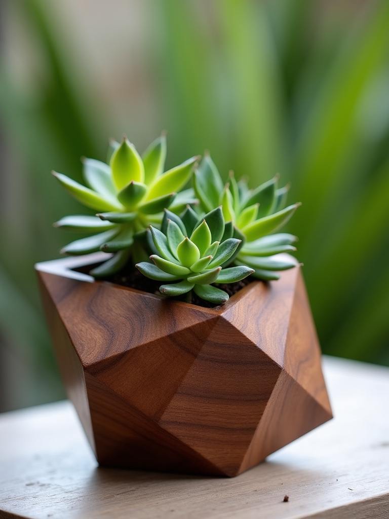 sleek contemporary geometric planter