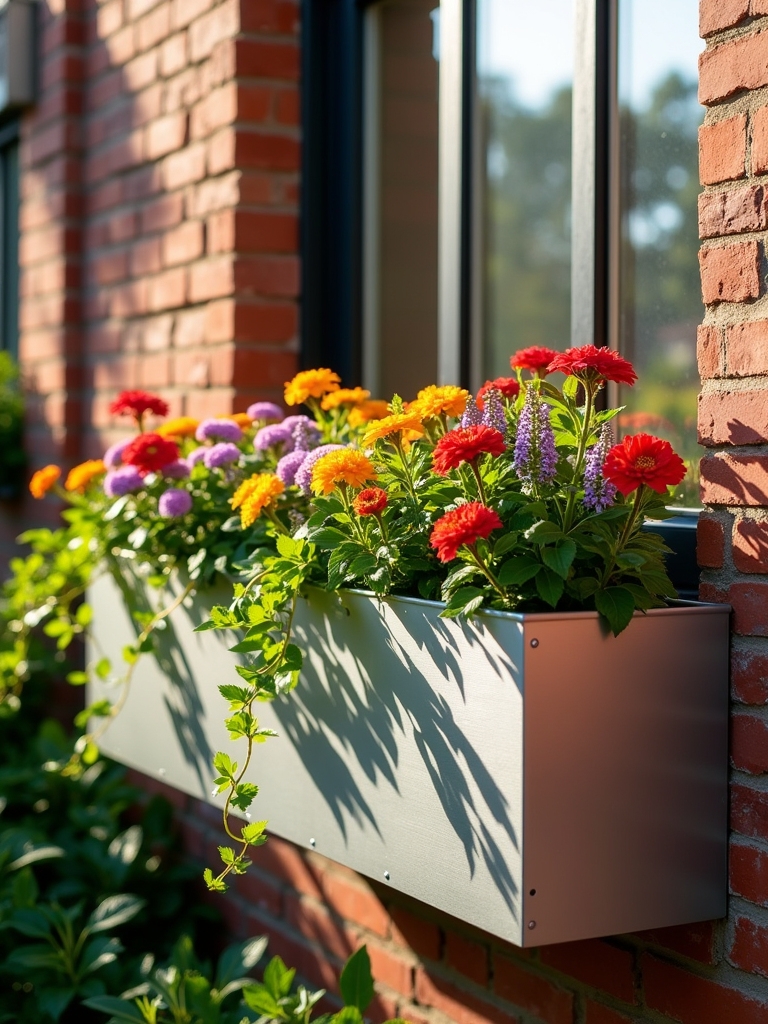 sleek modern metal planters