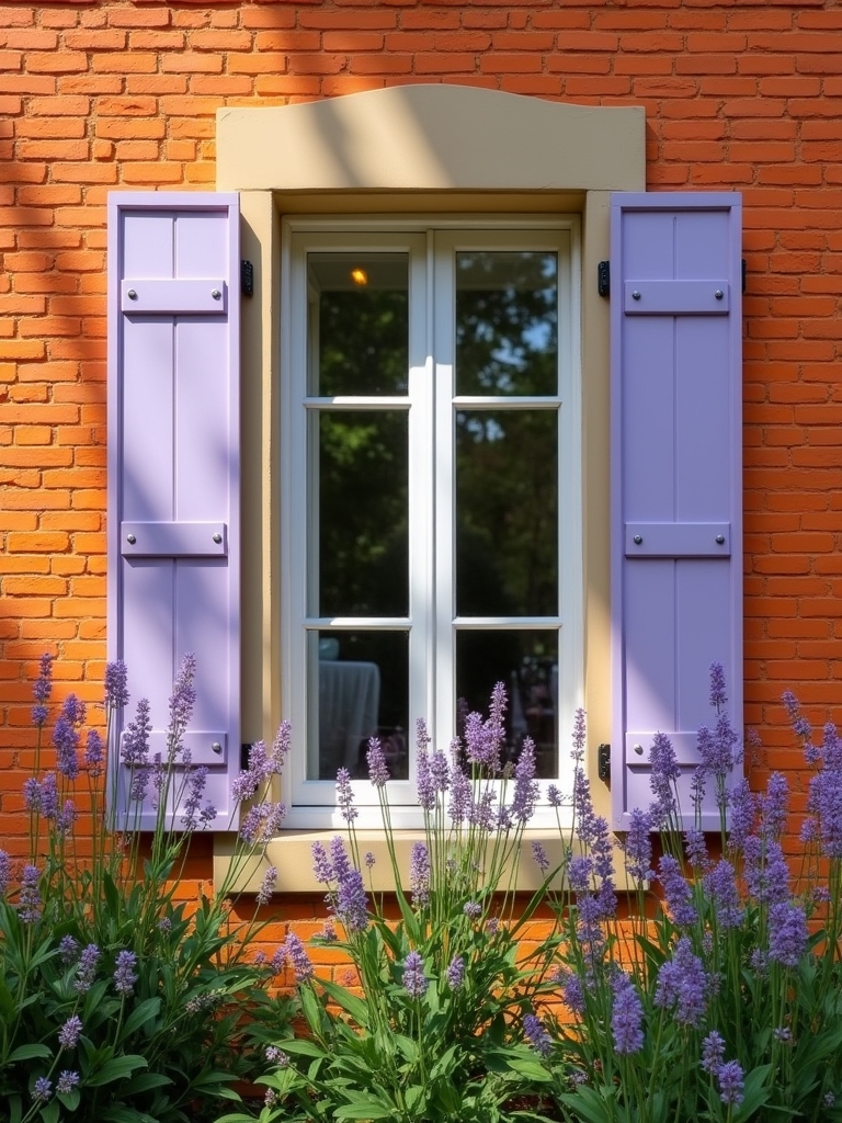soothing lavender and tan