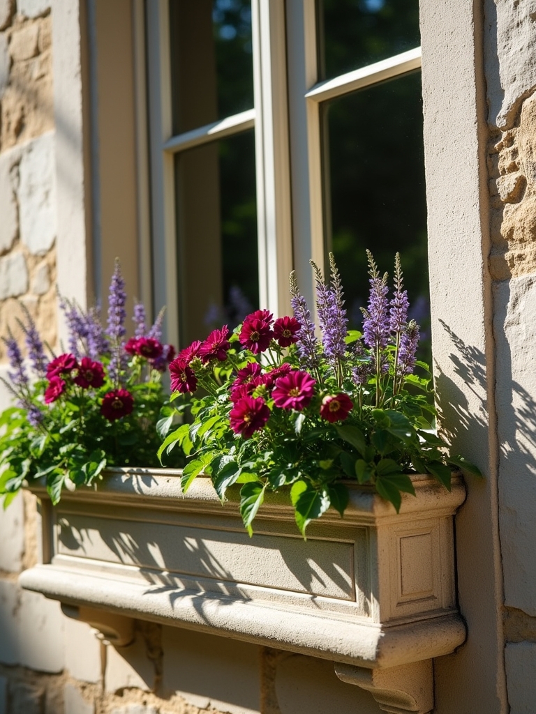 sophisticated stone look window box