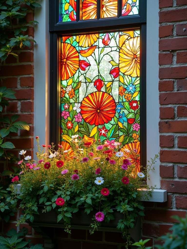 stained glass window box